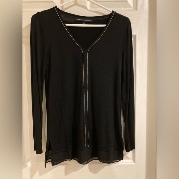 White House black market xxs shirt with gold bead detail - Picture 1 of 2